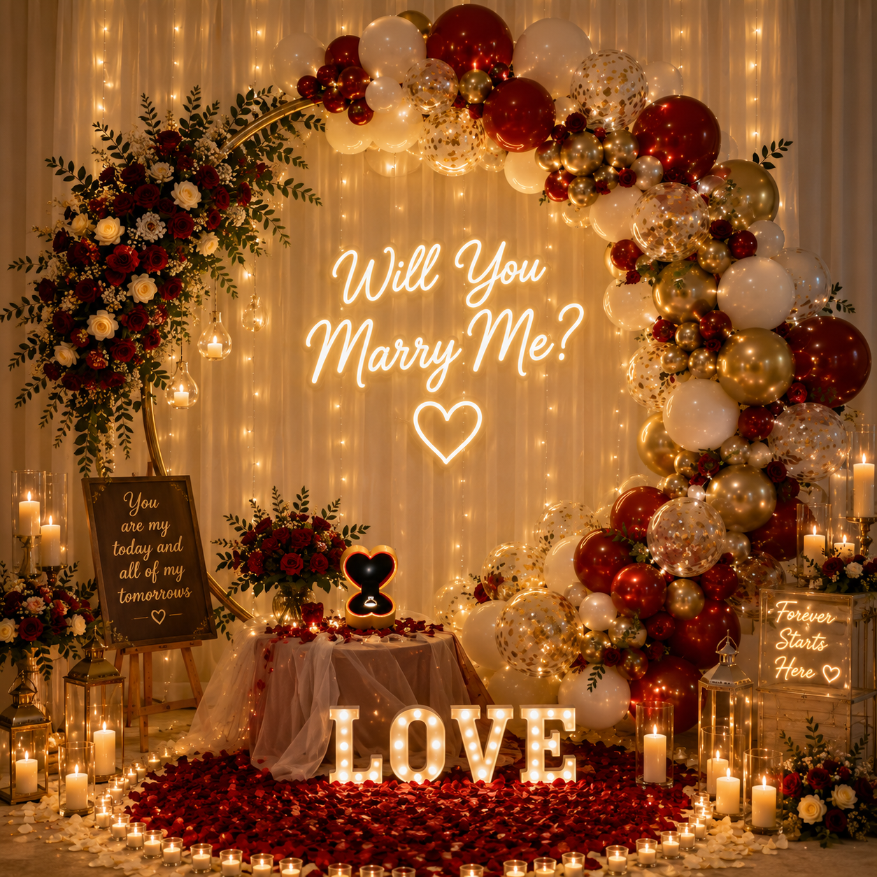 Bride to be heart shaped balloon decoration Mumbai